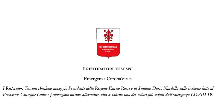 lettera ristoratori toscani