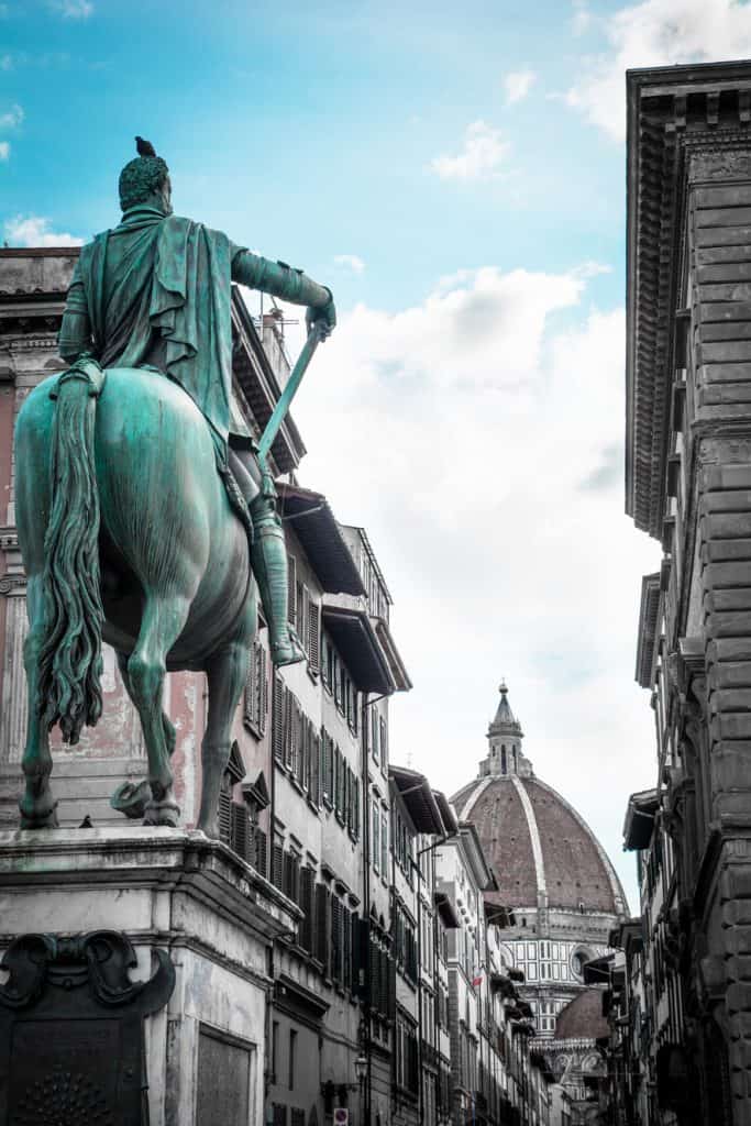 Detail of the ribs and lantern of Brunelleschi's Dome in Florence