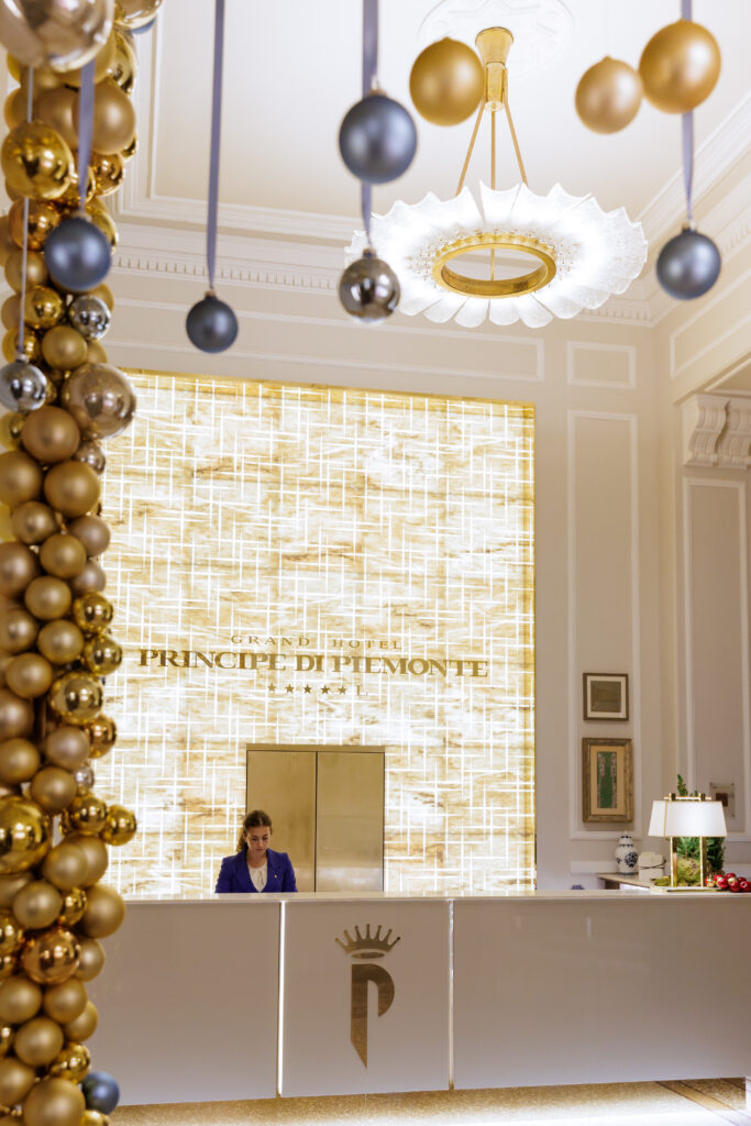 Decorazioni eleganti per il Capodanno al Grand Hotel Principe di Piemonte