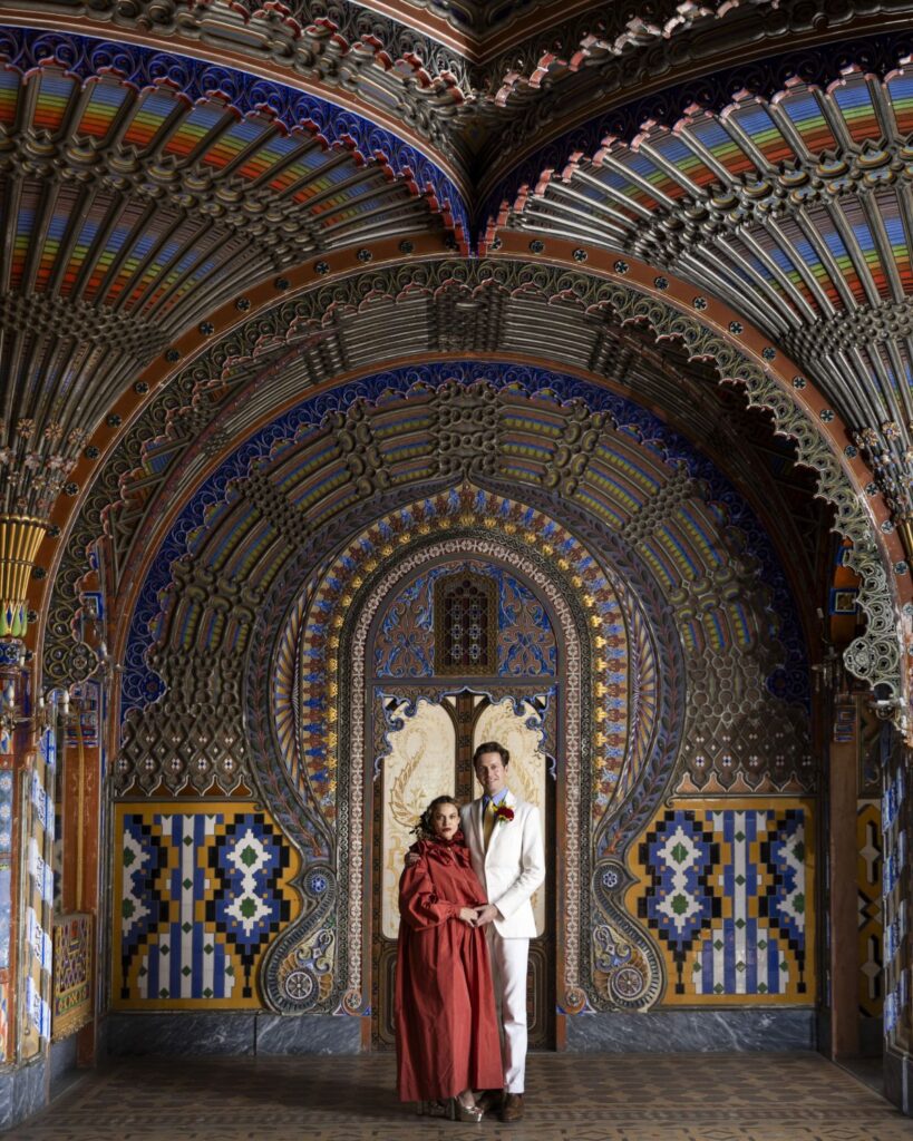 An ornate Moorish-style hall inside Sammezzano Castle