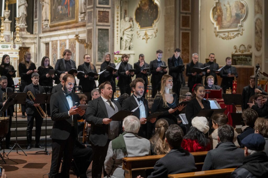 Dramatic moment during an opera performance in Florence