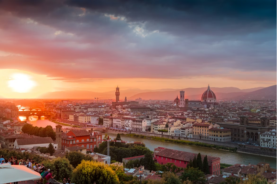 Vista del centro storico di Firenze con la Cupola del Brunelleschi