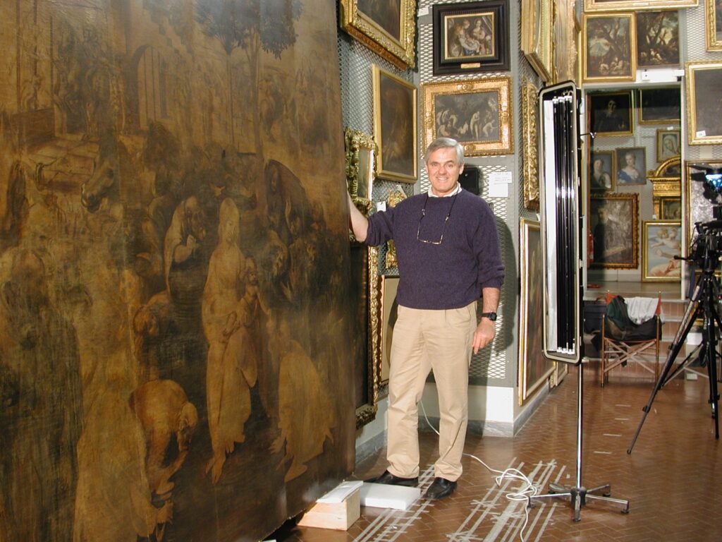 Una fase delle ricerche dedicate alla Battaglia di Anghiari di Leonardo da Vinci.