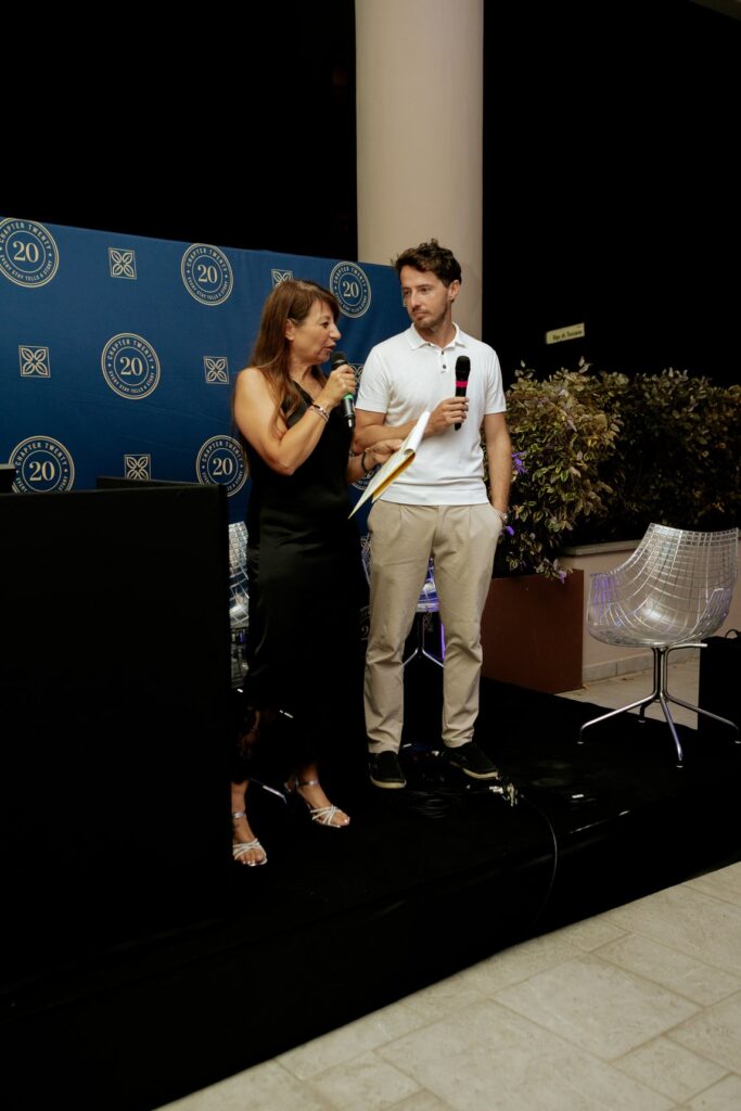 Jacopo Vicini, Assessore del Comune di Firenze, sul palco della serata per i vent'anni dell'Hilton Garden Inn Novoli